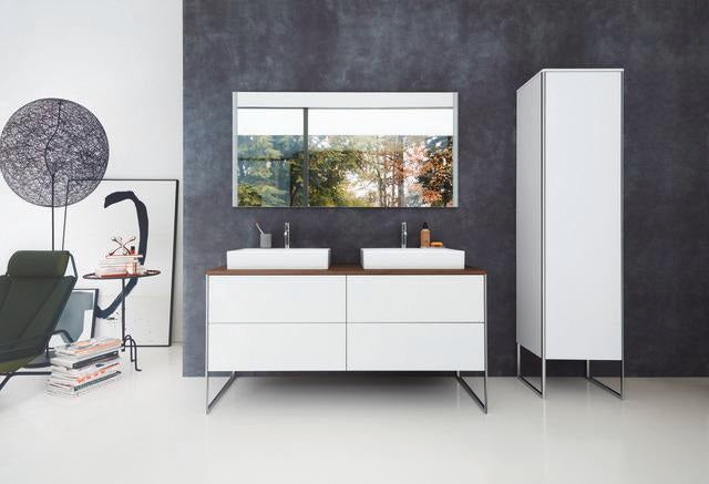 DURAVIT XSquare Waschtischunterbau 1600 mm betongrau matt, 4 Schubkästen, Tip-On, bodenstehend