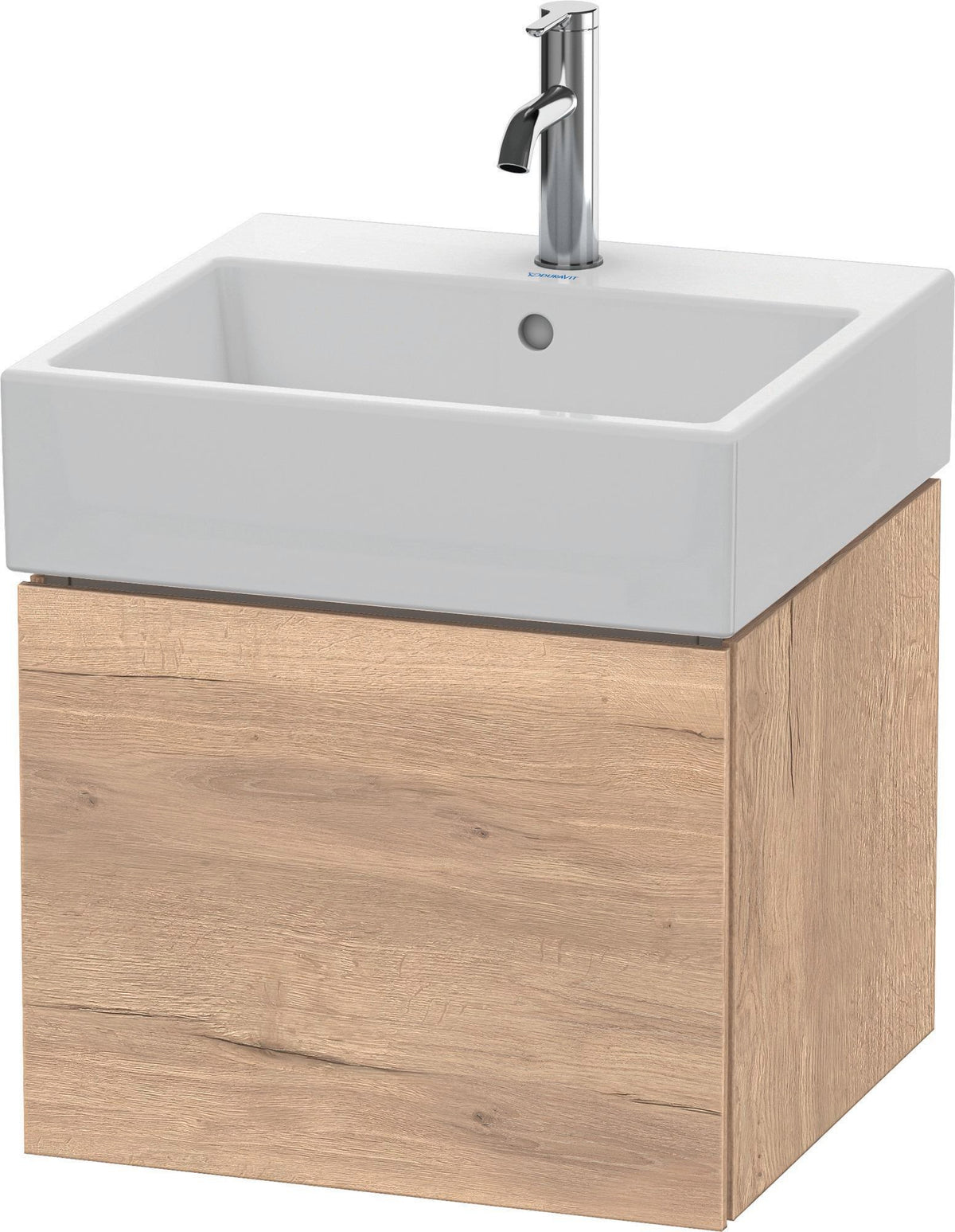 DURAVIT L-Cube Waschtischunterbau 484 mm, 1 Auszug, Weiß Matt, wandhängend, Tip-On