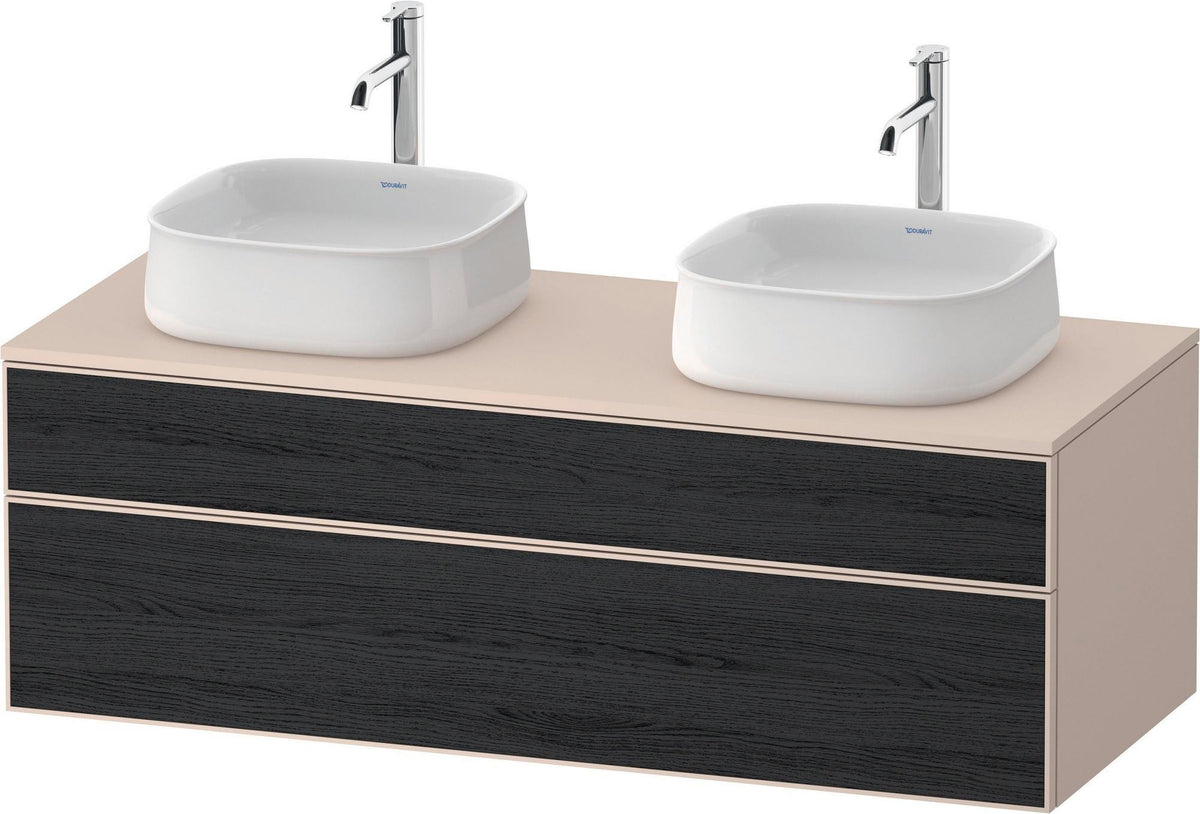 DURAVIT Zencha Konsolen-Waschtischunterbau 1300 mm Eiche Anthrazit wandhängend
