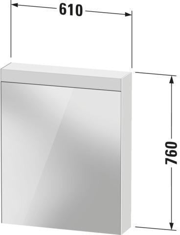 DURAVIT Spiegelschrank GOOD 7 60x610x148mm mit LED-Beleuchtung, Anschlag links