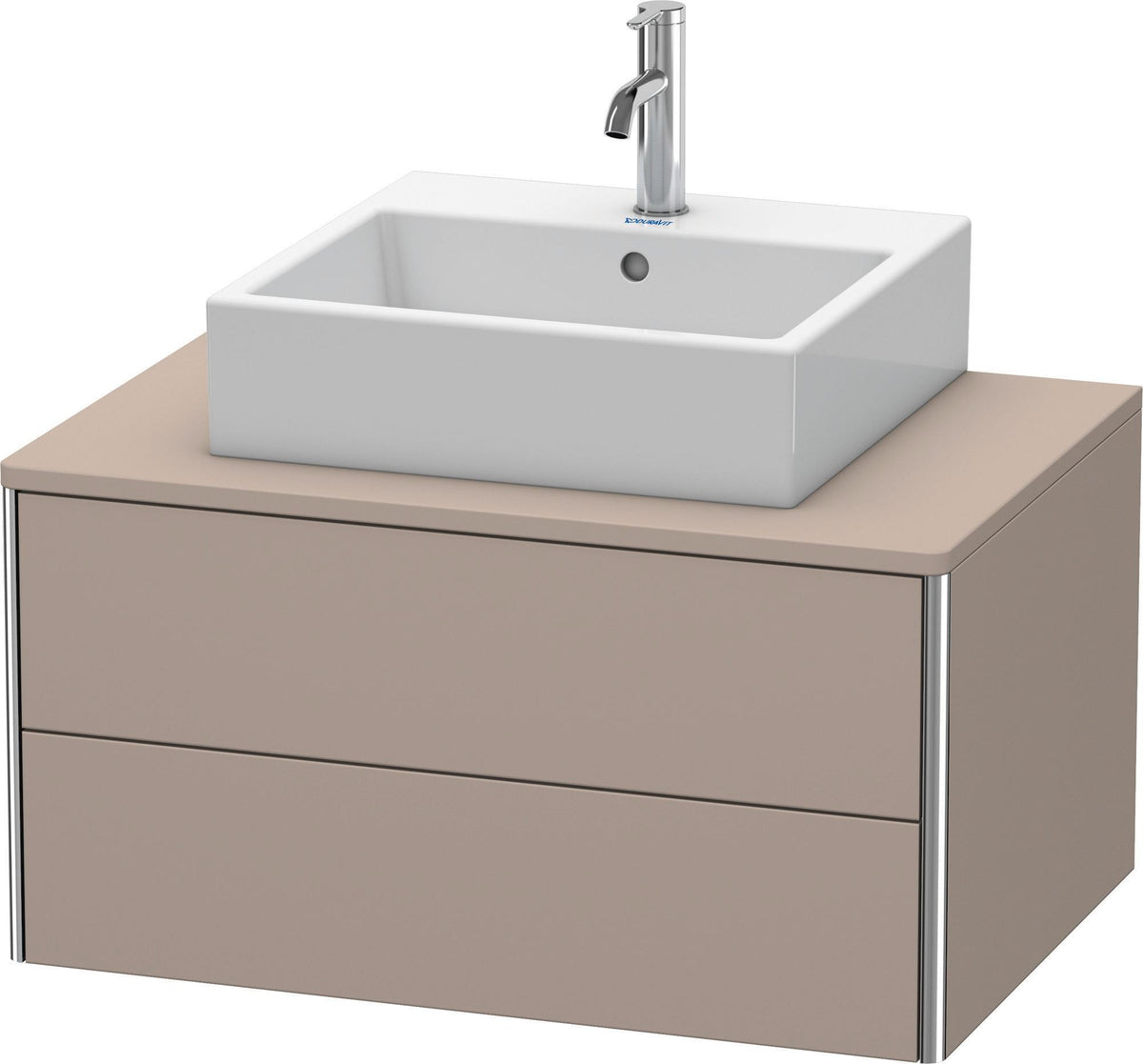 DURAVIT XSquare Waschtischunterbau 800 mm wandhängend basalt matt mit 2 Schubkästen