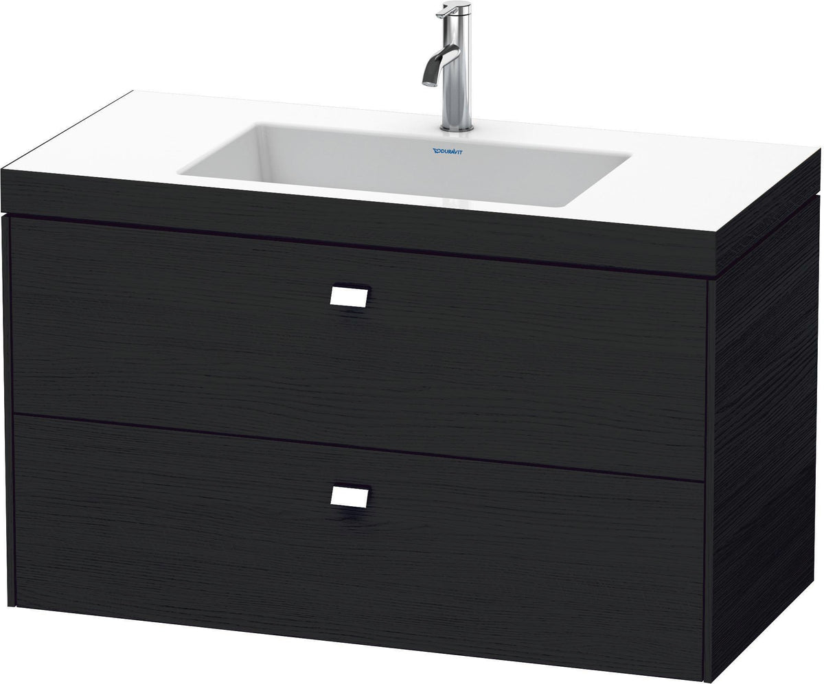 DURAVIT Brioso c-bonded Waschtischset 1000 mm mit Vero Air Waschtisch, 2 Schubkästen, Betongrau Matt
