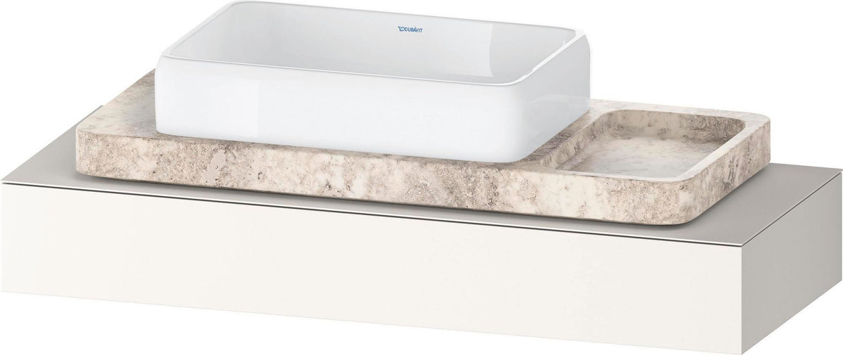 DURAVIT Qatego Konsole 1200 mm, wandhängend, weiß matt, 1 Ausschnitt, Studio F. A. Porsche