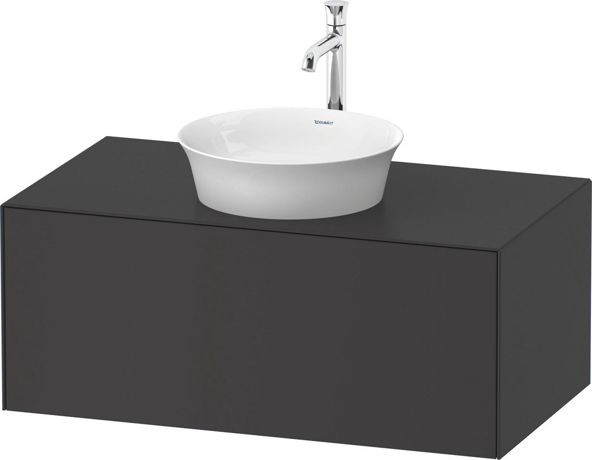 DURAVIT White Tulip Waschtischunterbau 1000 mm Taupe Seidenmatt mit LED & Tip-On