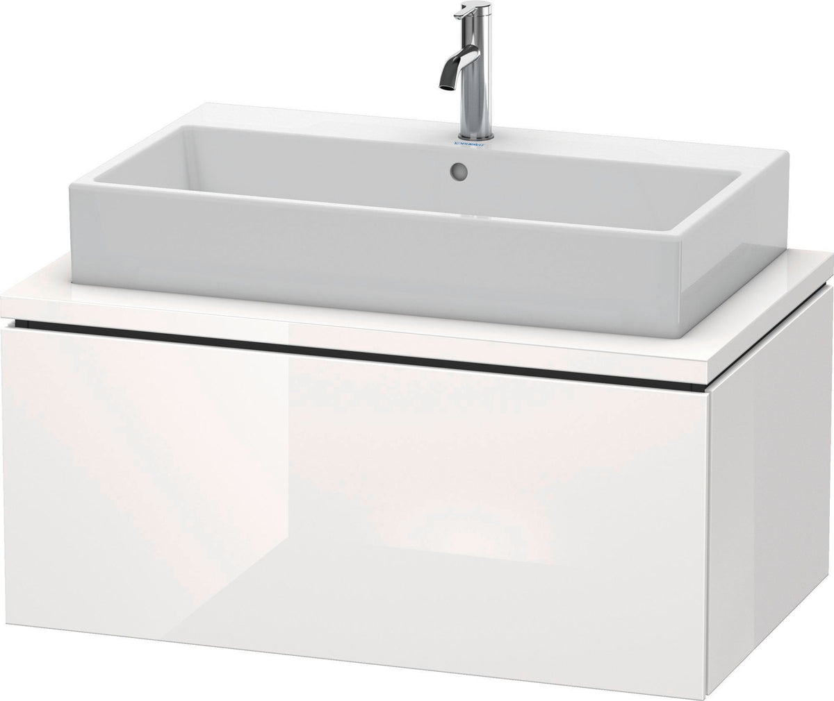 DURAVIT L-Cube Waschtischunterbau 920 mm betongrau matt mit 1 Auszug und Tip-on-Technik