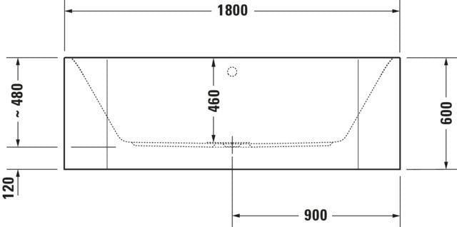 DURAVIT Whirlwanne Happy D.2Plus 1800x800mm Acryl Graphit Supermatt Vorwand
