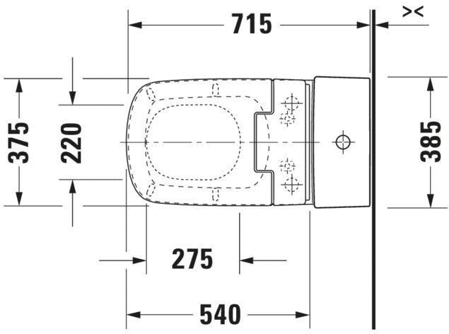 DURAVIT SensoWash Slim Dusch-WC-Sitz für DuraStyle, weiß, mit Fernbedienung & Durchlauferhitzer