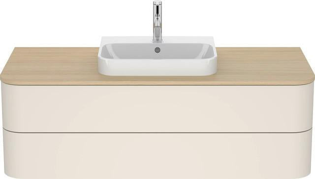 Duravit Waschtischunterbau Happy D.2 Plus 1300 mm taupe supermatt mit Tip-On-Technik