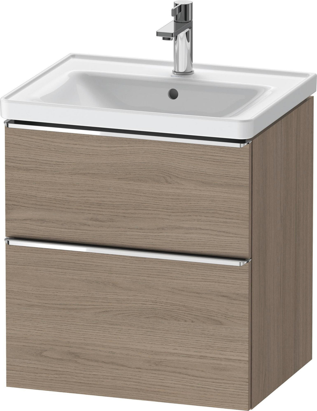 Duravit D-Neo Waschtischunterbau 584 mm Eiche Terra Matt wandhängend mit Auszug
