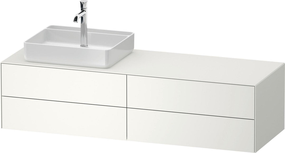 DURAVIT White Tulip Konsolen-Waschtischunterbau 1600 mm, 4 Schubkästen, Weiß Seidenmatt