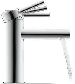 Duravit Circle Einhebel-Waschtischmischer mit Zugstange, Chrom – 117 mm Ausladung
