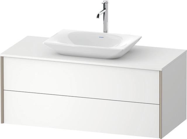 Duravit Waschtischunterbau XVIU 1200x550mm Champagner Matt S-Matt mit Konsolenplatte