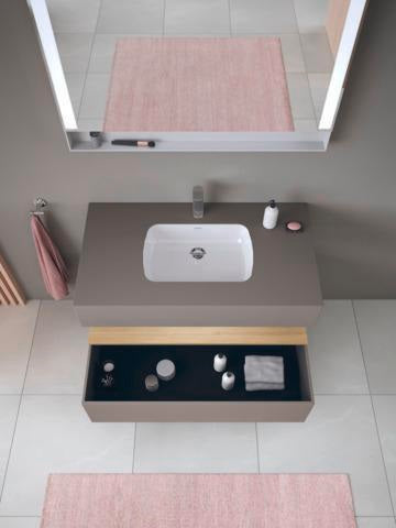 DURAVIT Qatego Einbauwaschtisch mit Konsolenwaschtischunterbau 1000 mm, 1 Auszug, antibakteriell