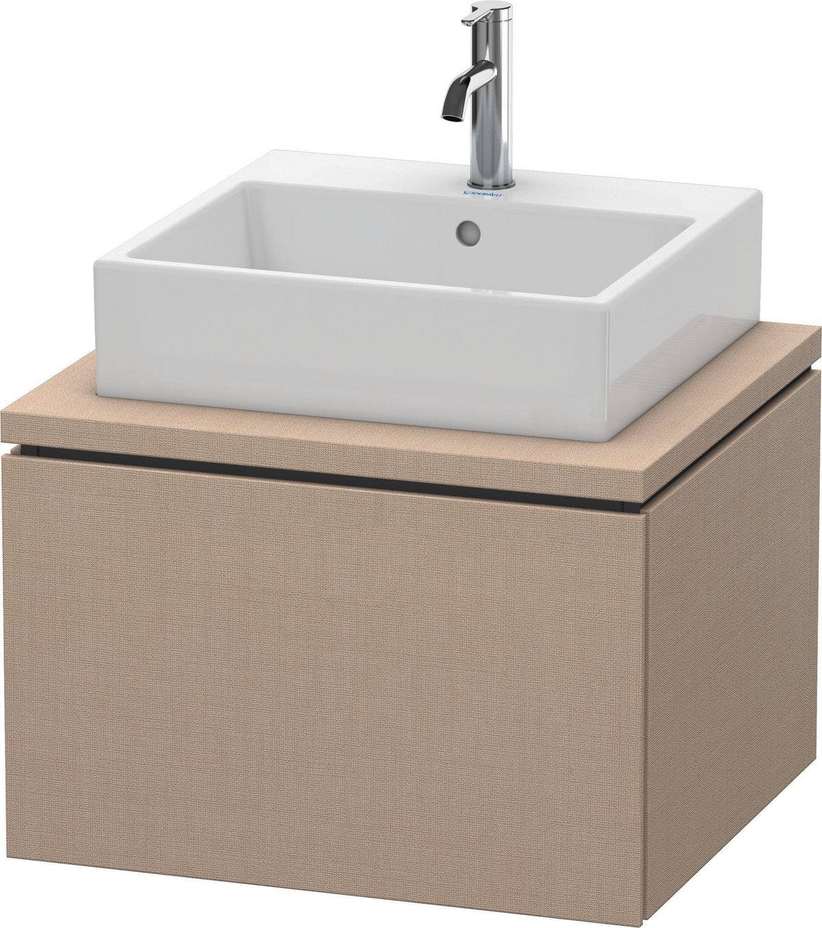 DURAVIT L-Cube Konsolenwaschtischunterbau 620 mm betongrau matt, 1 Auszug, wandhängend