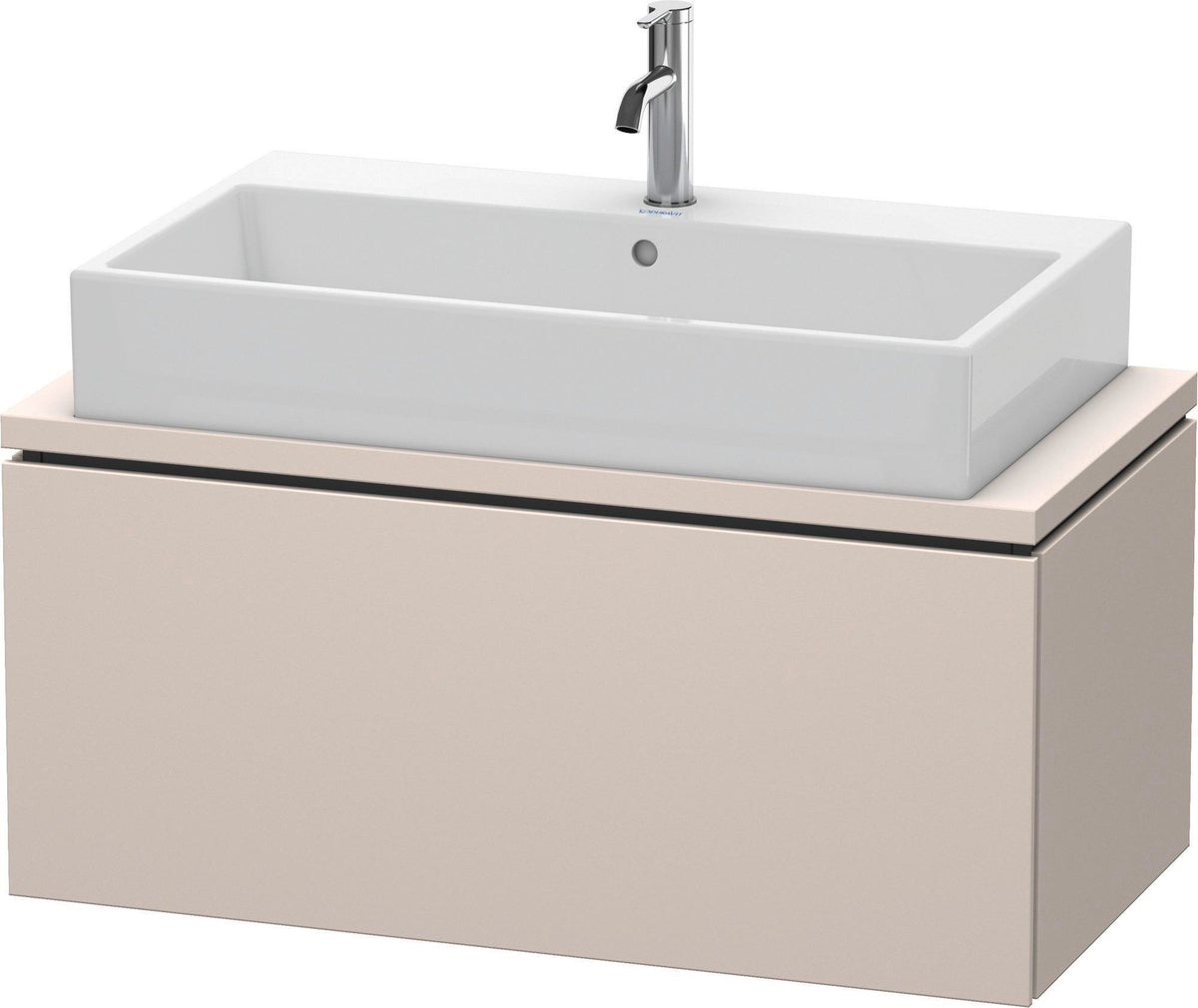 DURAVIT L-Cube Konsolenwaschtischunterbau 920 mm betongrau matt mit 1 Auszug und Tip-on-Technik