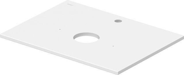 DURAVIT Sivida Konsole 680x500 mm, 1 Ausschnitt, DuroCast Smooth, Weiß – Wandkonsole mit Ablage links und rechts