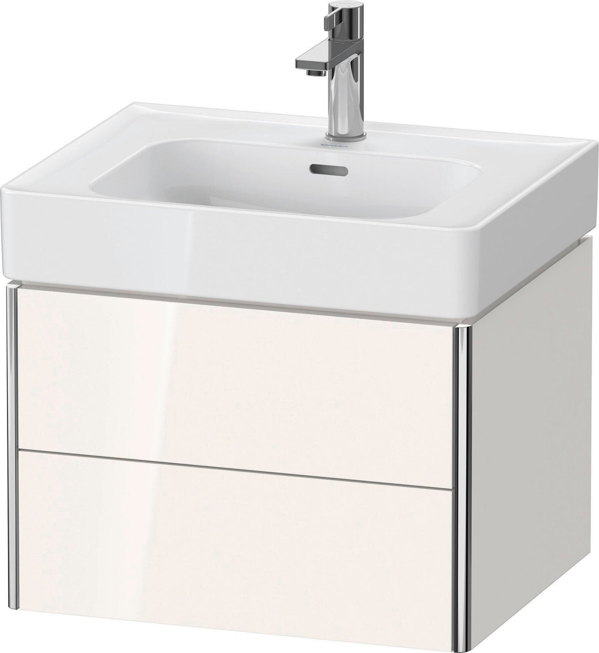 Duravit XSquare Waschtischunterbau 584 mm, 2 Schubkästen, Tip-on, Taupe