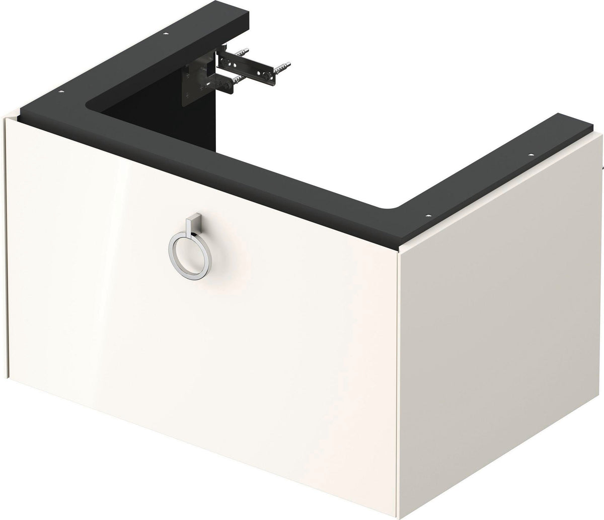 Duravit White Tulip Waschtischunterbau 684 mm, 1 Auszug, Nussbaum/Taupe, wandhängend