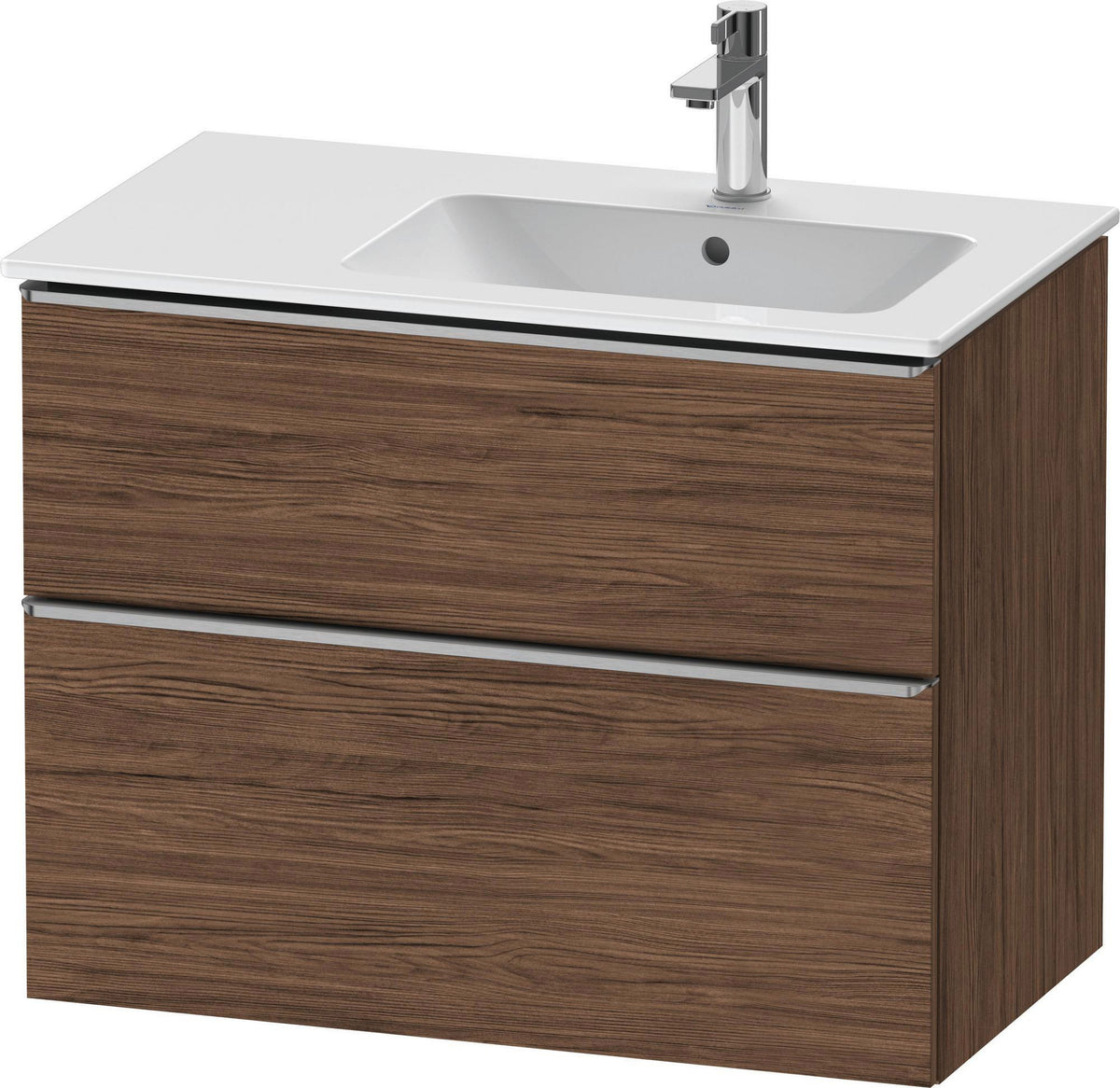 DURAVIT D-Neo Waschtischunterbau 810 mm Weiß Matt mit Bronze Griff und Soft-Close