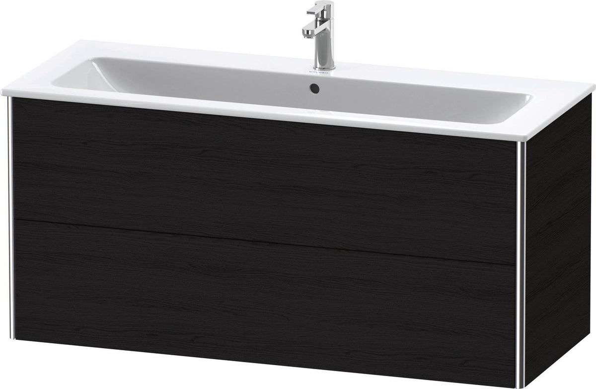 Duravit XSquare Waschtischunterbau Eiche Schwarz 1210 mm mit 2 Schubkästen und Tip-On-Technik