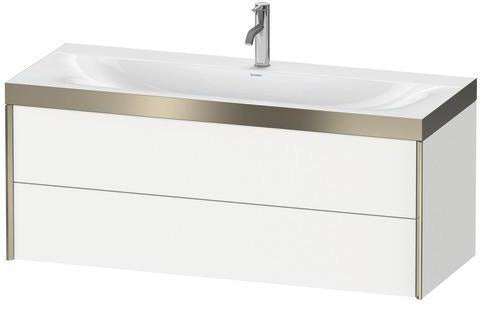 Duravit Möbelwaschtischset XViu 1200x480mm mit Unterbau, 2 Schubkästen, Ahorn mitte