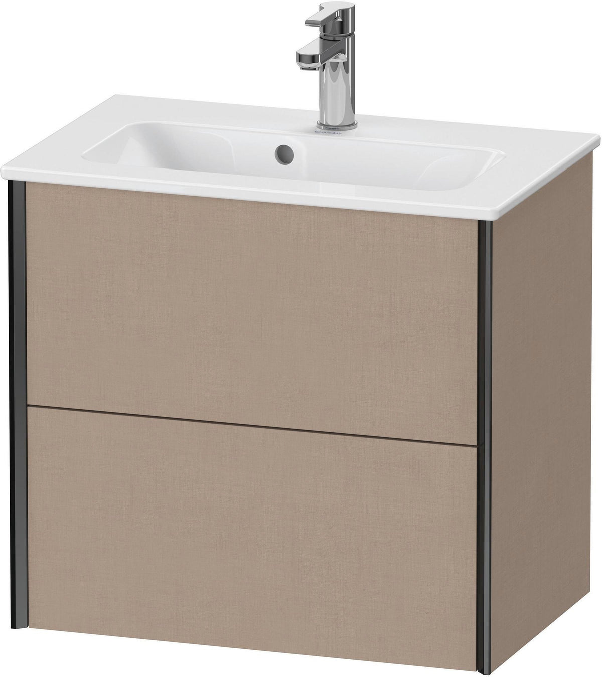 DURAVIT XViu Waschtischunterbau wandhängend 610 mm, 2 Schubladen, champagner matt/weiß matt