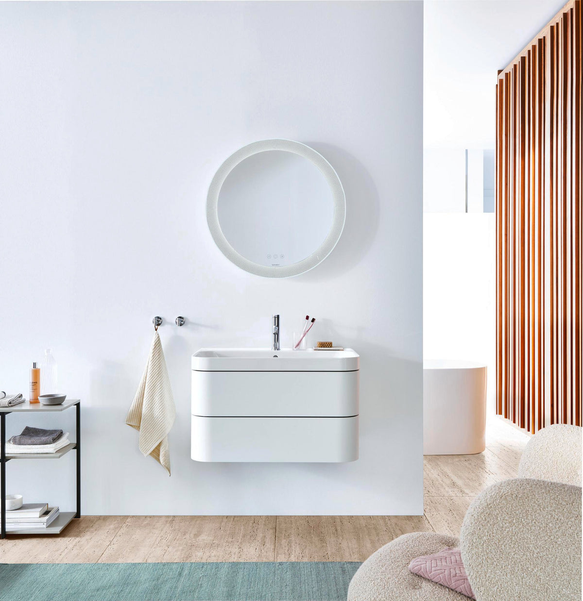 DURAVIT Happy D.2 Plus Freistehbadewanne 1800x800 Weiß Acryl mit 2 Rückenschrägen