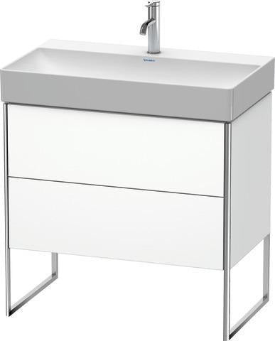 Duravit XSquare Waschtischunterbau 784 mm mit integriertem Fußgestell in Eiche silber-matt
