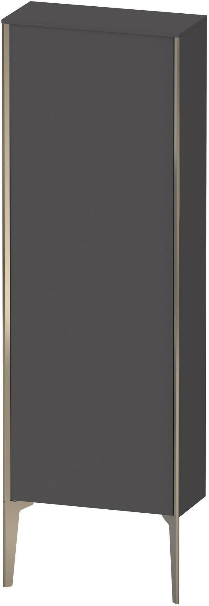 Duravit XViu Halbhochschrank 1330 mm graphit matt, 1 Tür, rechts, Soft-Close