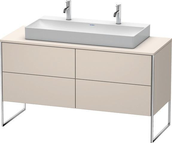 Duravit XSquare Waschtischunterbau 1400 mm mit integriertem Fußgestell, Becken rechts, für Vero Air und DuraSquare
