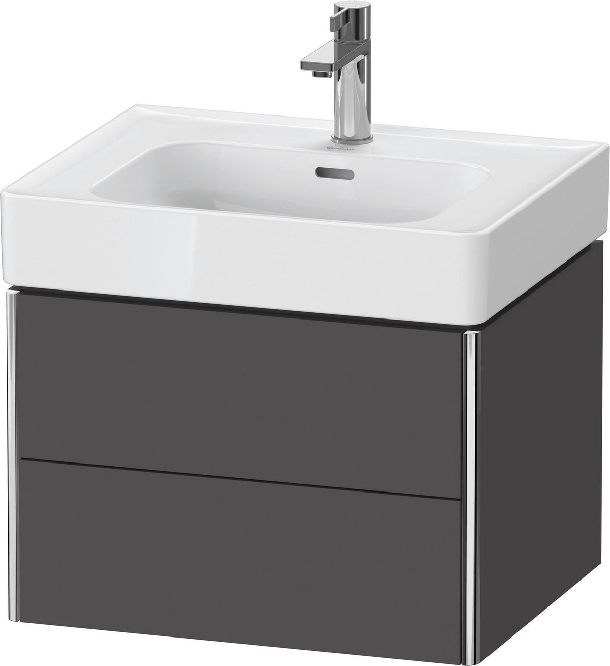 Duravit XSquare Waschtischunterbau 584 mm, 2 Schubkästen, Tip-on, Taupe