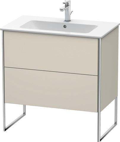 Duravit Waschtischunterbau XSquare 810x732x478mm mit 2 Auszügen, s-matt, Eiche, mittig
