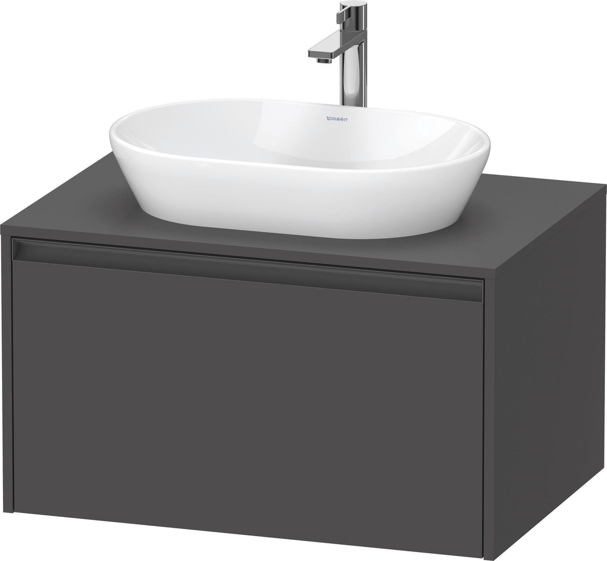 DURAVIT Ketho.2 Konsolen-Waschtischunterbau 800 mm betongrau matt mit 1 Auszug
