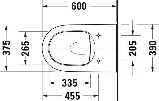 DURAVIT Qatego Stand-WC TS, 600 mm, spülrandlos, weiß – Studio F. A. Porsche Collection
