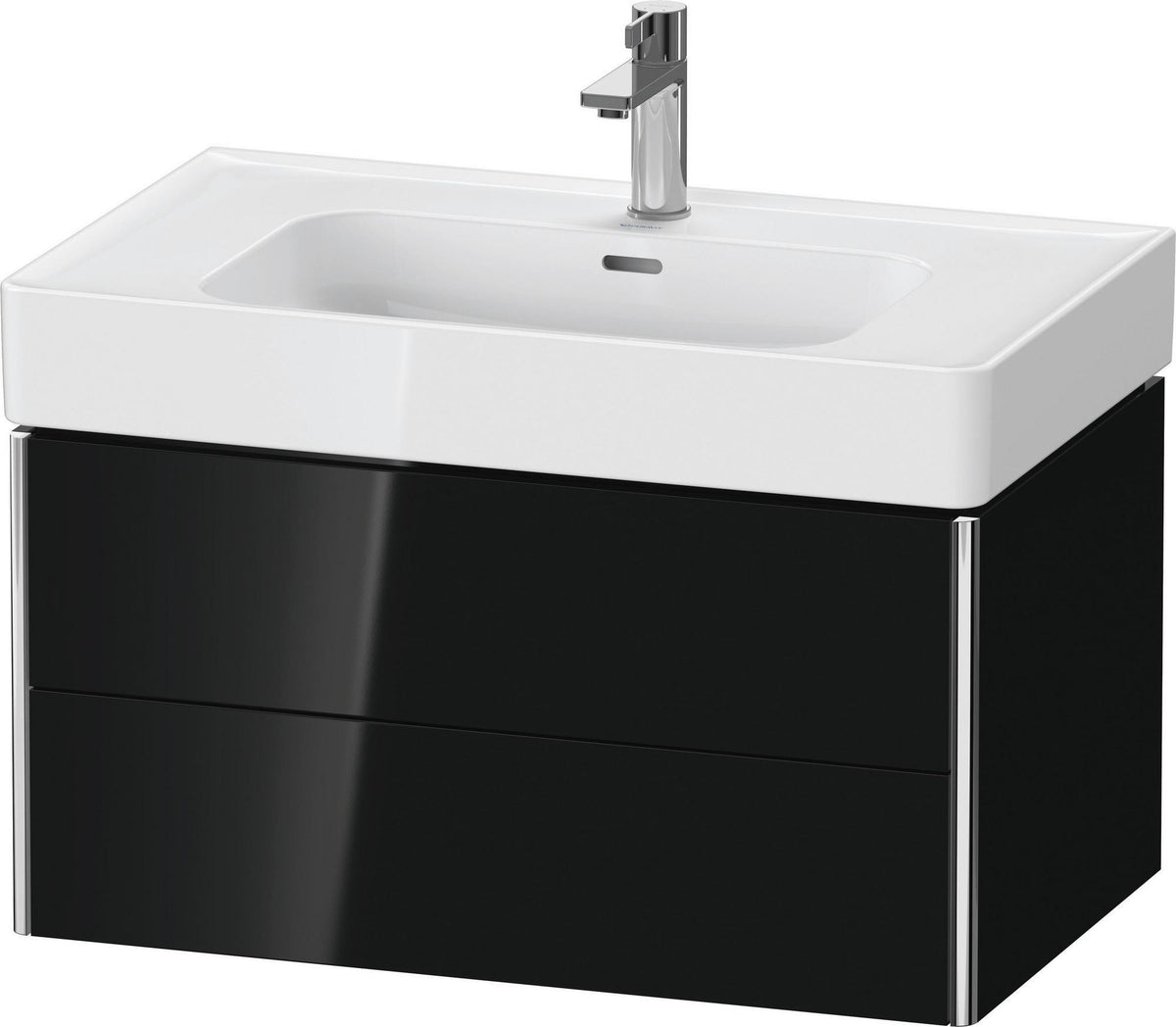 DURAVIT XSquare Waschtischunterbau 784 mm Taupe mit 2 Schubkästen und Tip-on Technik