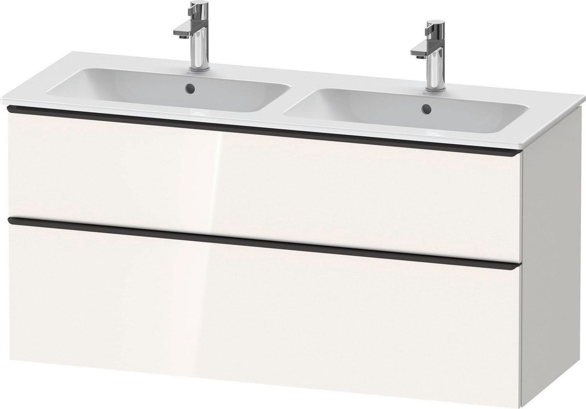Duravit D-Neo Waschtischunterbau 1280 mm betongrau matt – wandhängend, 1 Auszug, Bronze Griff