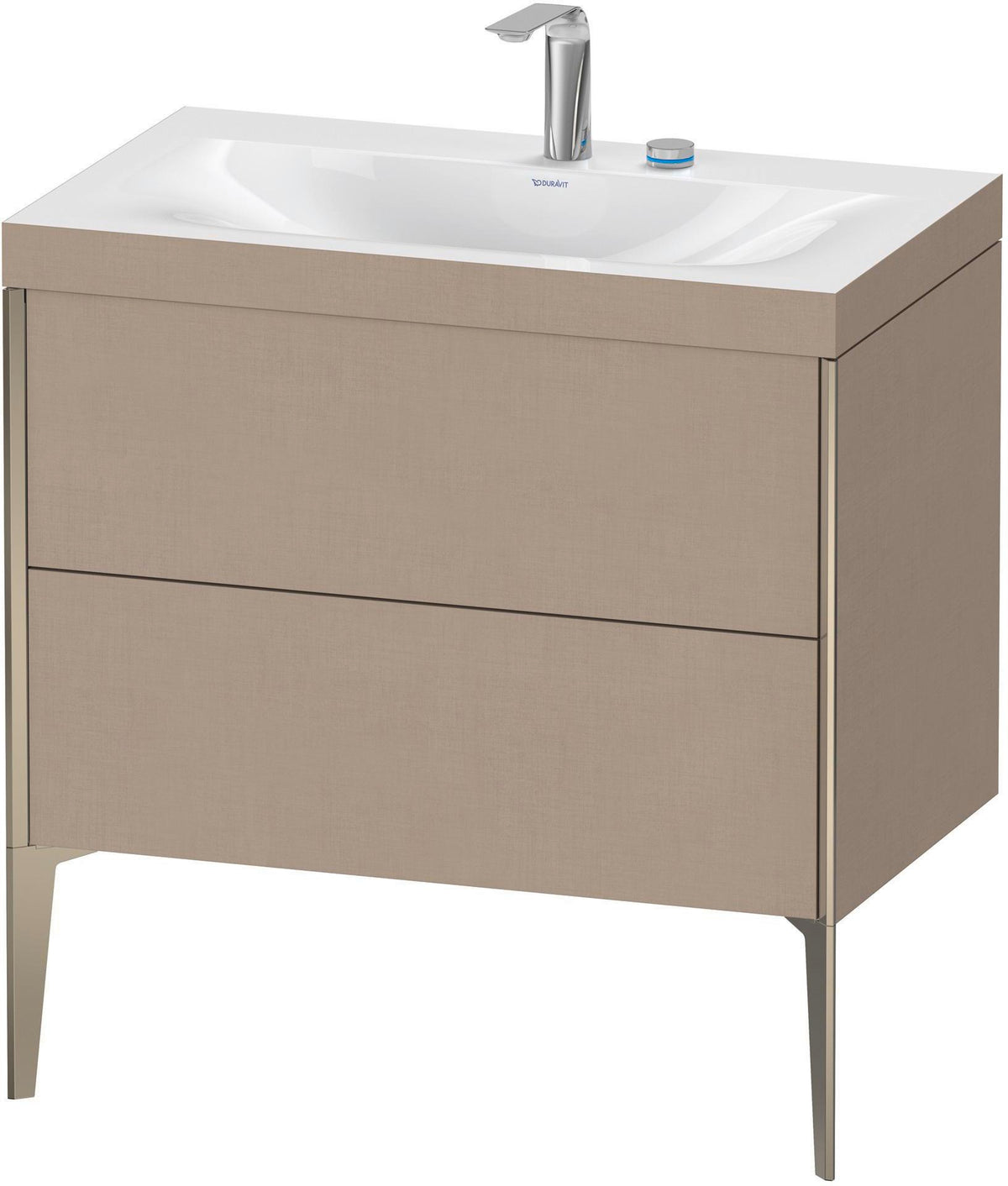 DURAVIT XViu c-bonded Waschtischset 800 mm bodenstehend mit 2 Auszügen und Tip-on Technik