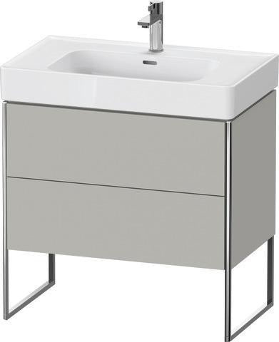 Duravit Waschtischunterbau XSQUARE 784 mm ta s-matt mit 2 Auszügen und Fußgestell