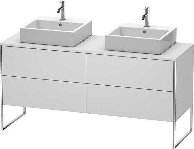 Duravit XSquare Waschtischunterbau 1600 mm mit Fußgestell und Höhenausgleich in s-matt