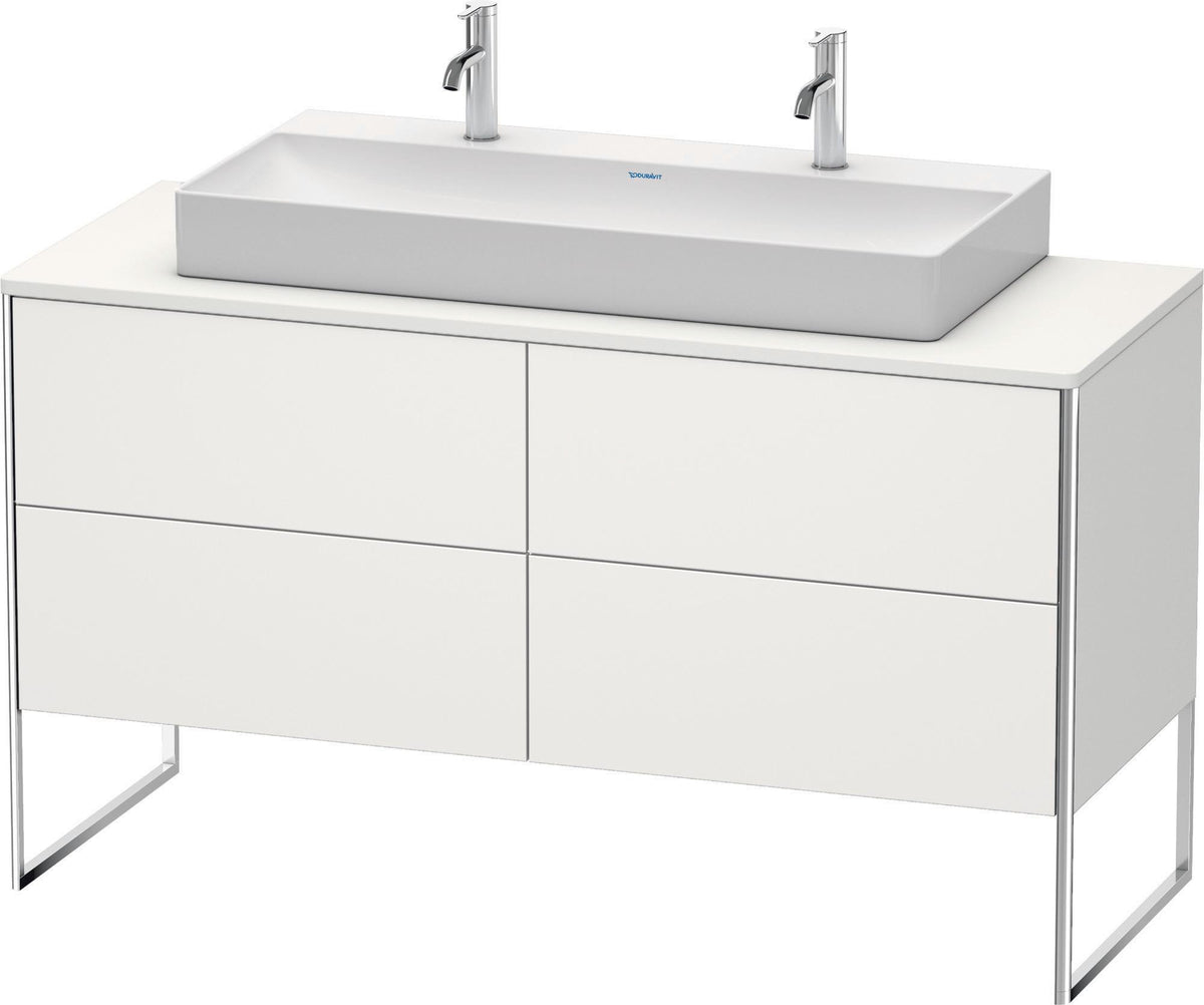 Duravit XSquare Waschtischunterbau 1400 mm betongrau matt mit 4 Auszügen und Tip-On-Technik