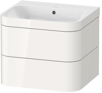 Duravit Waschtischset Happy D.2 Plus 2 Schubkästen 575x490 mm e HL Taupe Supermatt