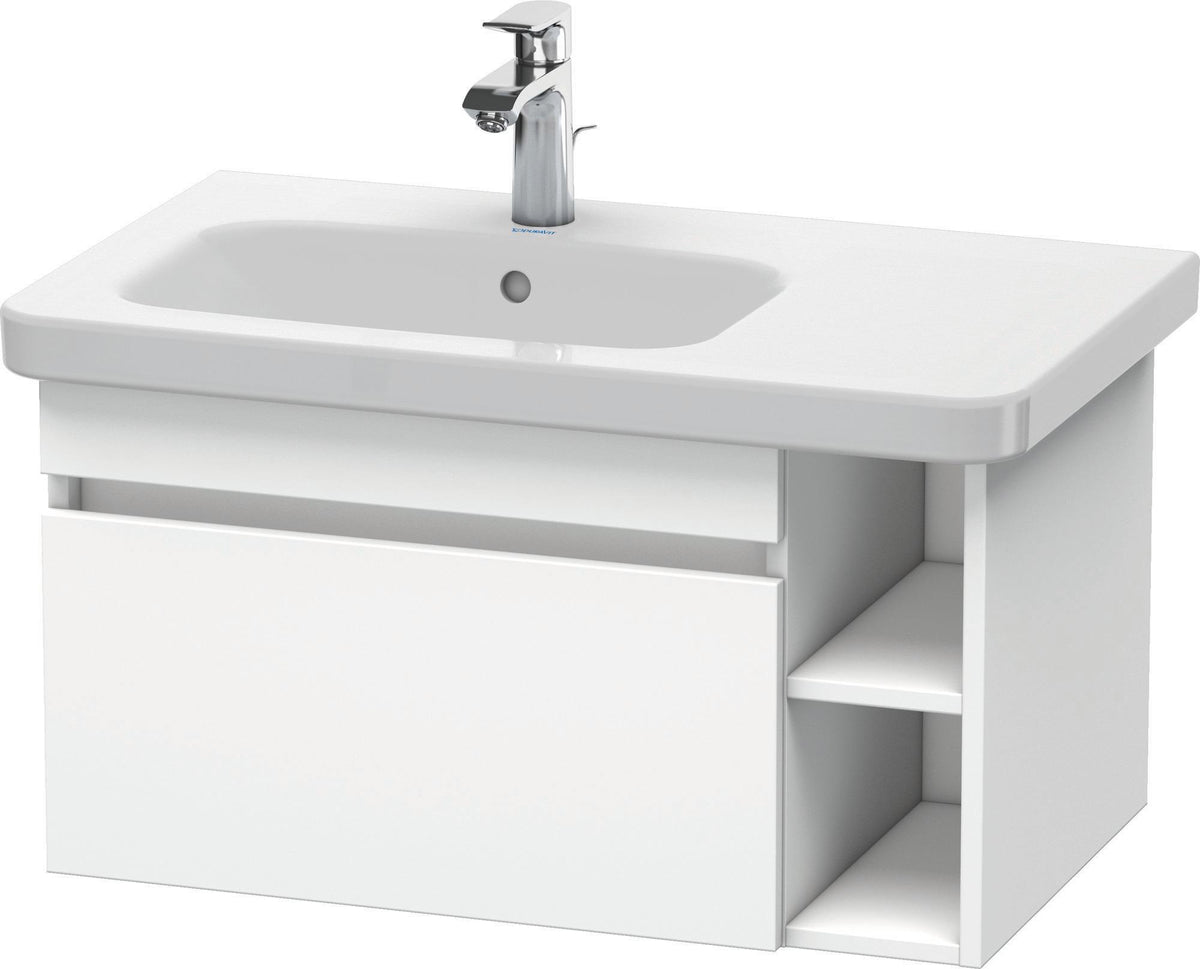 DURAVIT DuraStyle Waschtischunterbau 730 mm betongrau matt – wandhängend mit 1 Auszug & 2 offenen Fächern