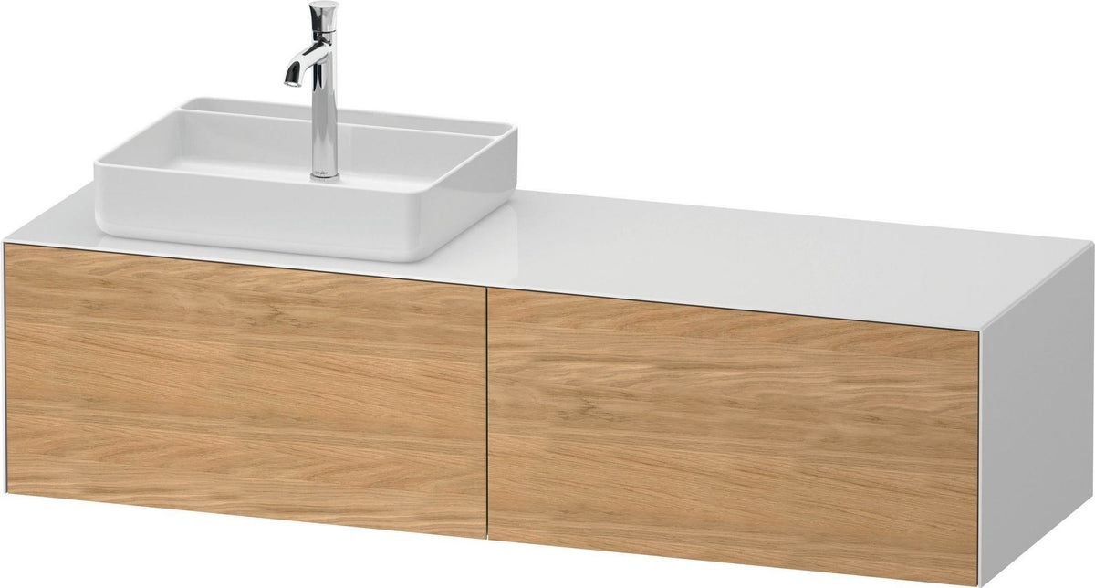 DURAVIT White Tulip Konsolen-Waschtischunterbau 1600 mm wandhängend, 2 Auszüge, weiß seidenmatt