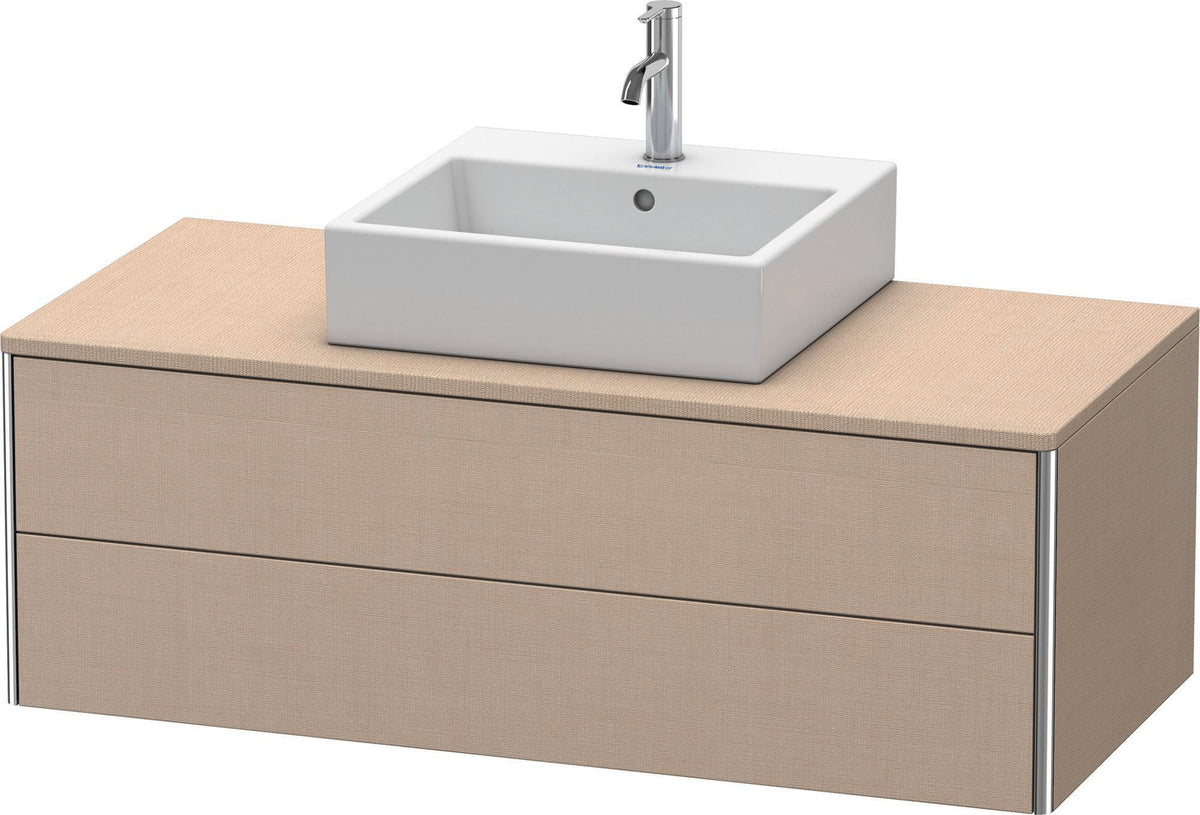 DURAVIT XSquare Waschtischunterbau 1200 mm, 2 Schubladen, Basalt Matt, wandhängend