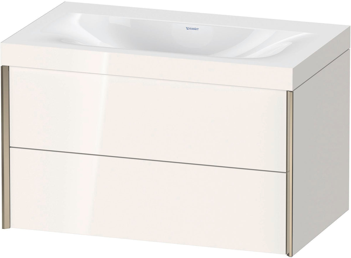 DURAVIT XViu c-bonded Waschtischset 800 mm wandhängend mit 2 Schubkästen und Tip-on-Technik