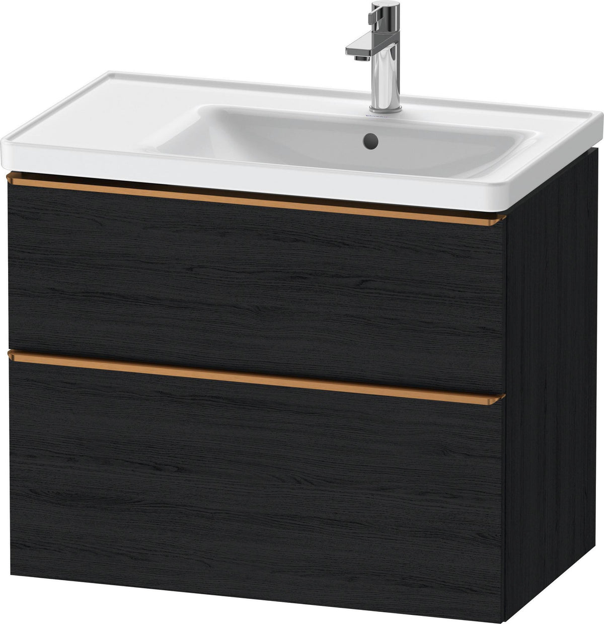 Duravit D-Neo Waschtischunterbau 784 mm Eiche Schwarz Bronze, wandhängend, 1 Auszug