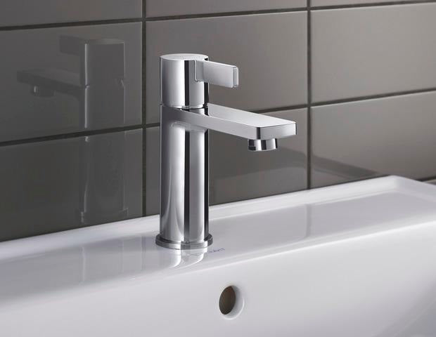 Duravit D-Neo Einhebel-Waschtischmischer mit Zugstange, Chrom – 94 mm Ausladung