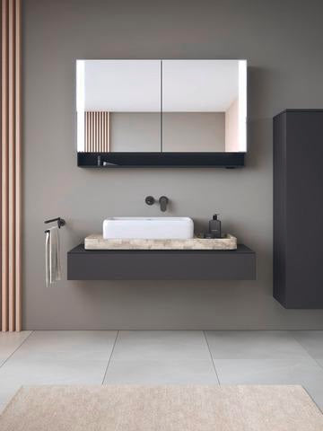 DURAVIT Qatego Konsole 1200 mm, wandhängend, weiß matt, 1 Ausschnitt, Studio F. A. Porsche