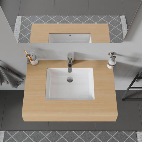 DURAVIT Vero Einbauwaschtisch 430 mm weiß, Untertisch, mit Überlauf, ohne Hahnloch