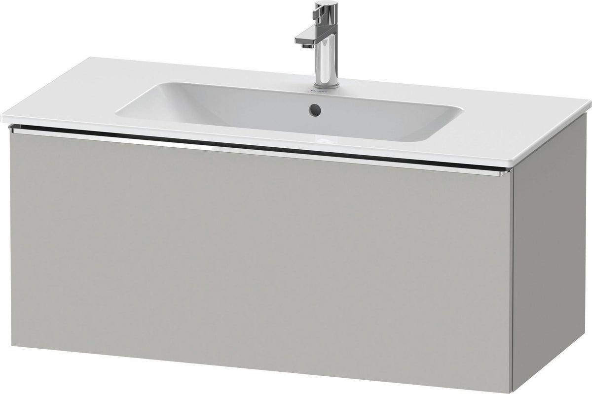 Duravit D-Neo Waschtischunterbau 1010 mm, 1 Auszug, Weiß Matt, Griff Bronze Gebürstet, Wandhängend